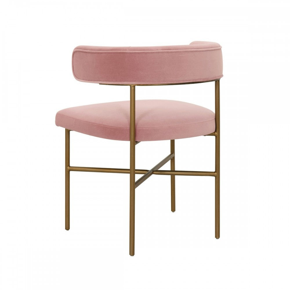 TOV Furniture Kim Performance Velvet Chair in Blush