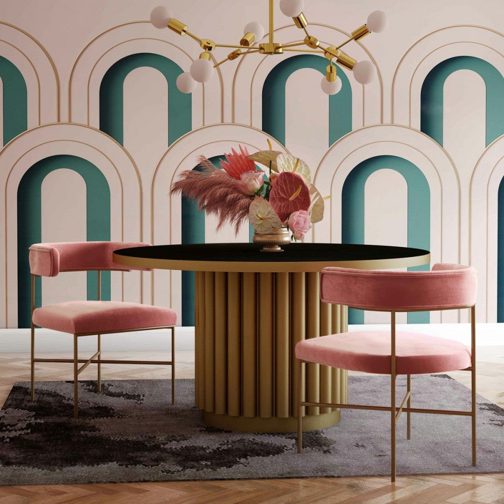 TOV Furniture Kim Performance Velvet Chair in Blush