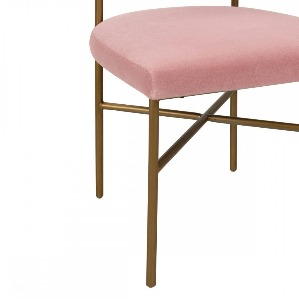 TOV Furniture Kim Performance Velvet Chair in Blush
