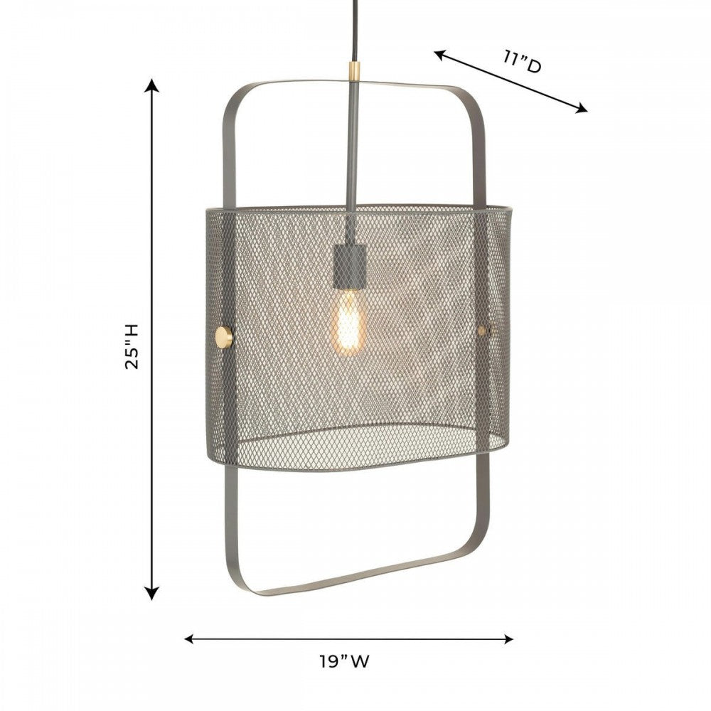 TOV Furniture Klaus Large Gray Pendant