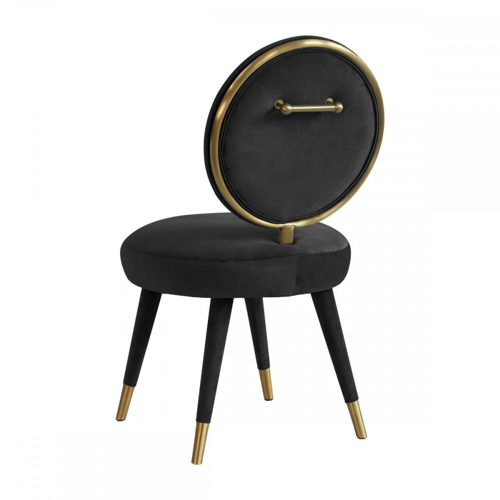 TOV Furniture Kylie Black Velvet Dining Chair