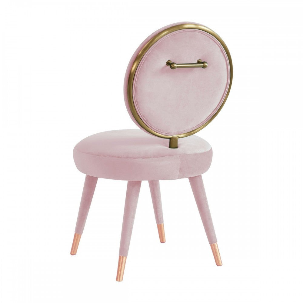 TOV Furniture Kylie Bubblegum Velvet Dining Chair
