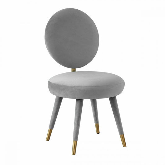 TOV Furniture Kylie Light Gray Velvet Dining Chair
