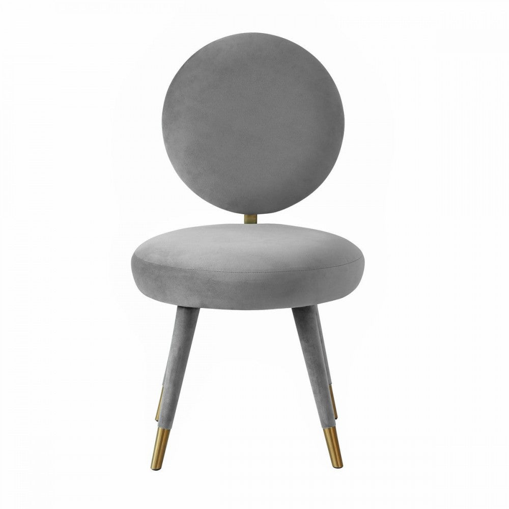 TOV Furniture Kylie Light Gray Velvet Dining Chair