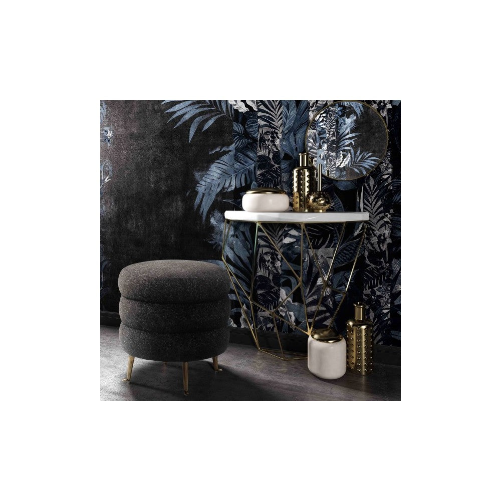 TOV Furniture Ladder Black Tweed Ottoman