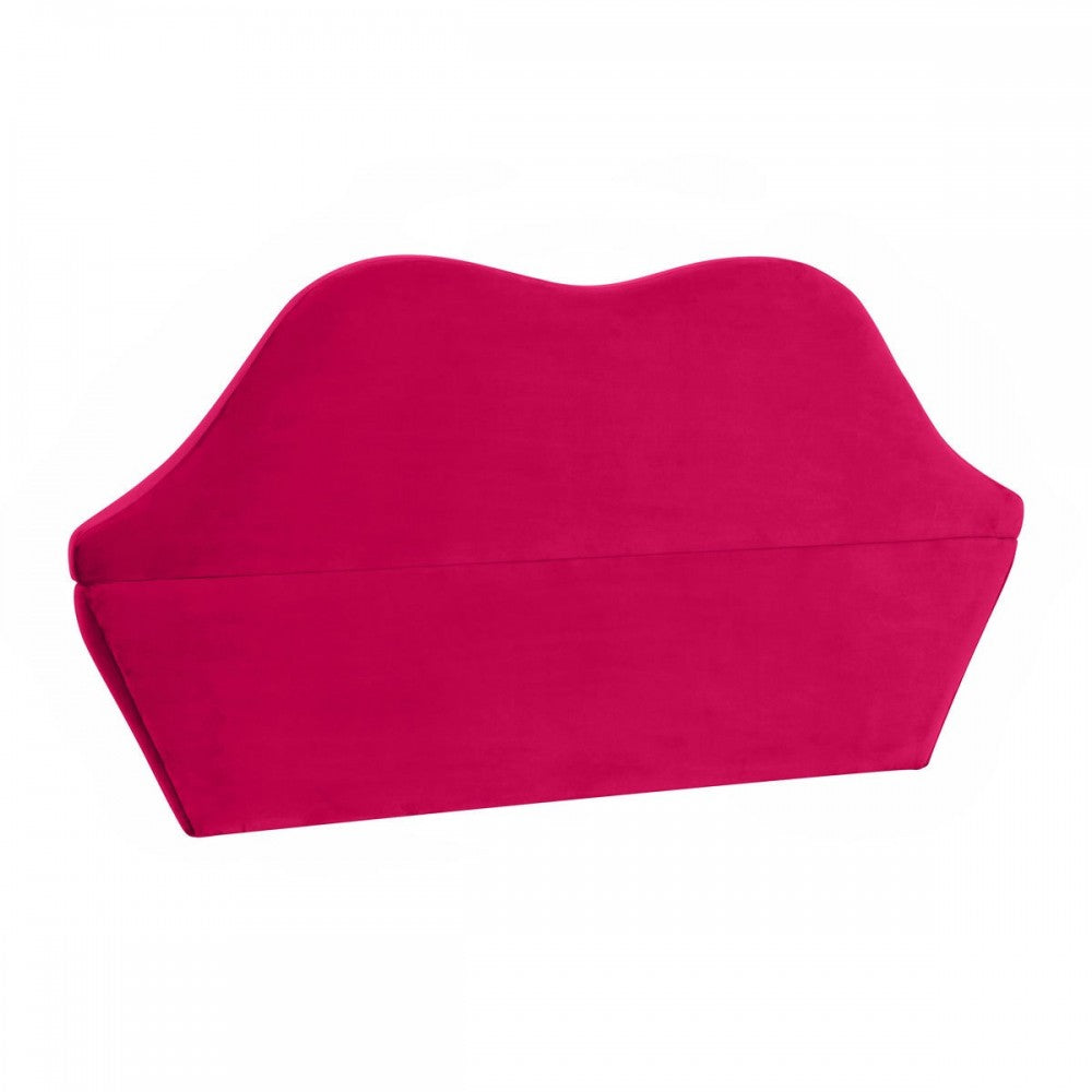 TOV Furniture Lips Hot Pink Velvet Settee