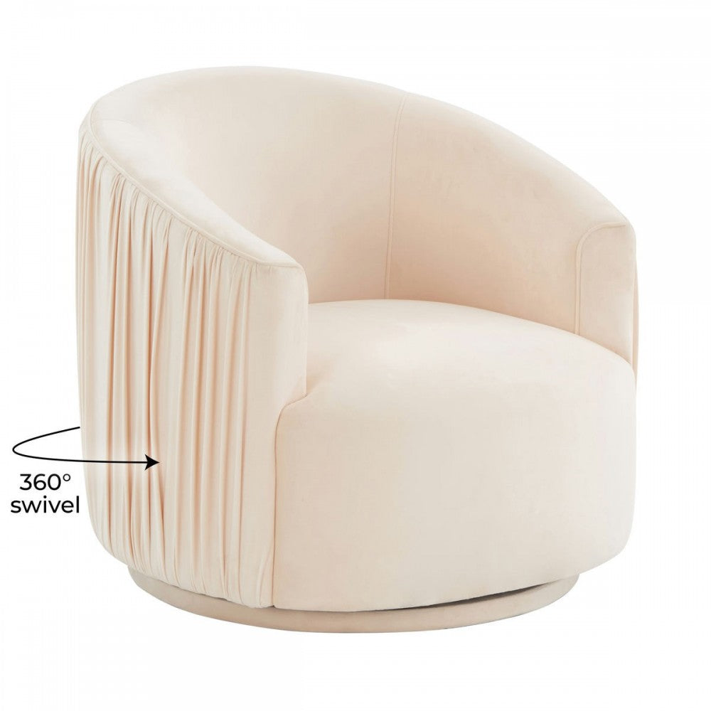 TOV Furniture London Peche Pleated Swivel Chair