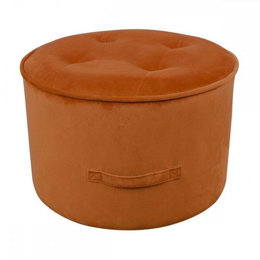 TOV Furniture Luna Cognac Velvet Ottoman