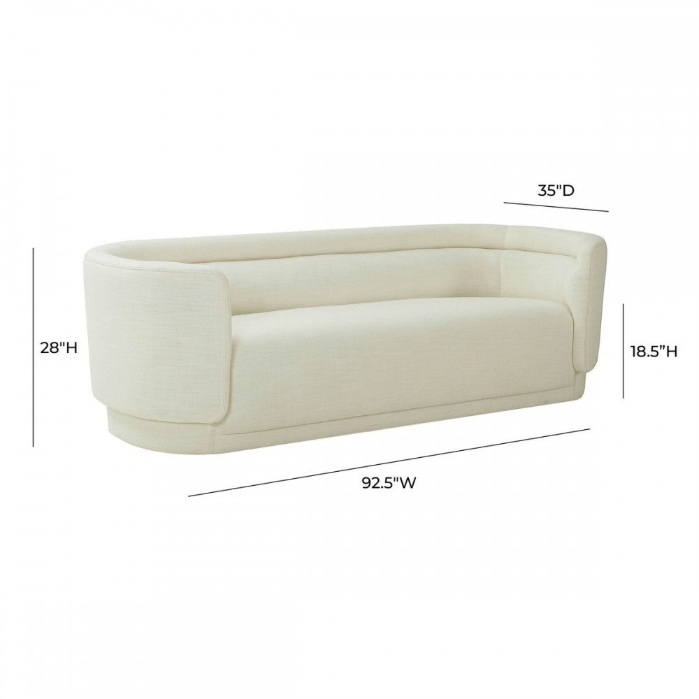 TOV Furniture Macie Cream Linen Sofa