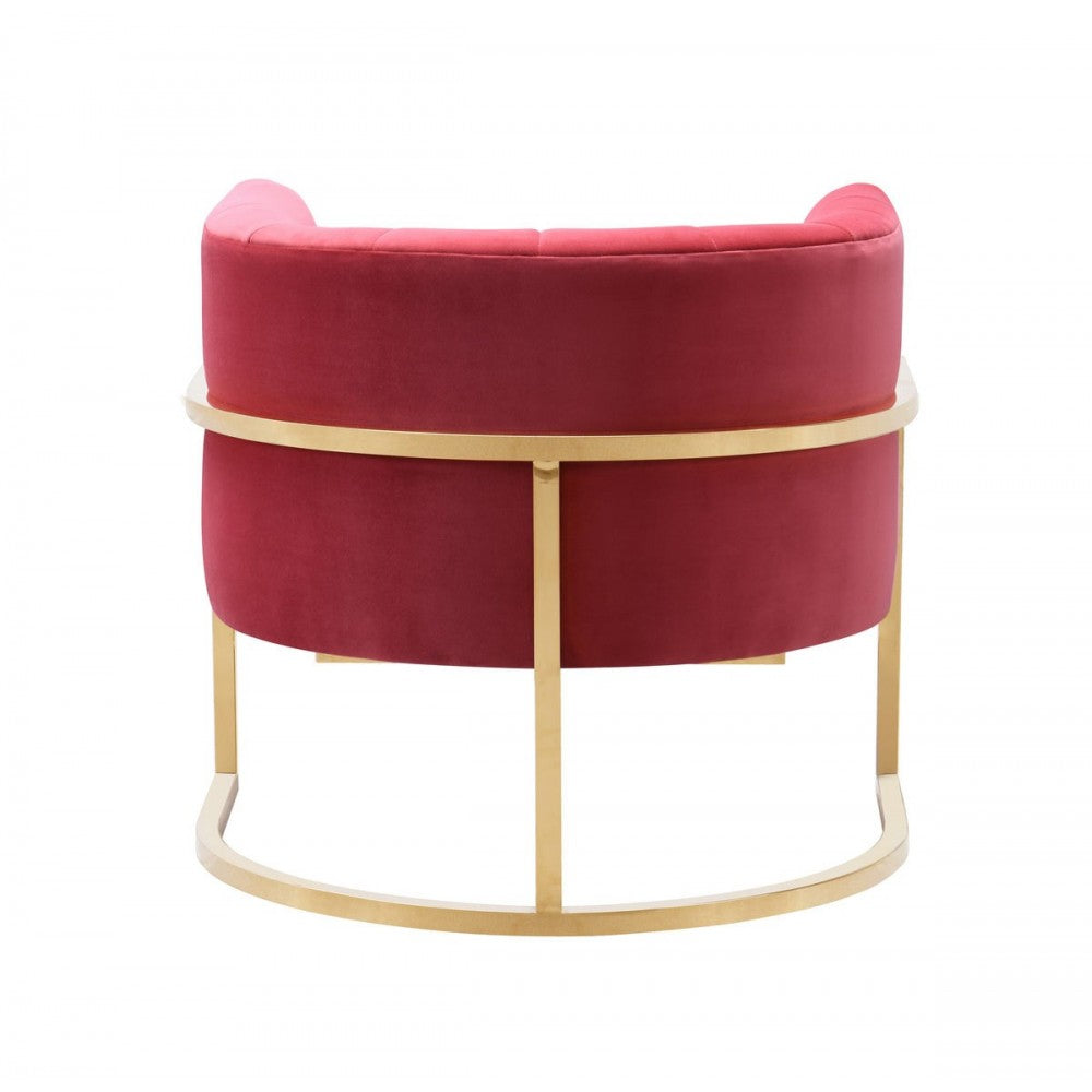 TOV Furniture Magnolia Hot Pink Velvet Chair