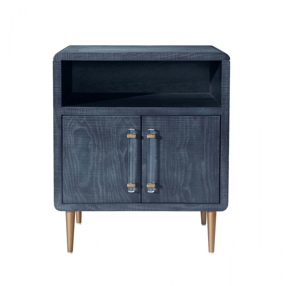 TOV Furniture Marco Lacquer Indigo Side Table