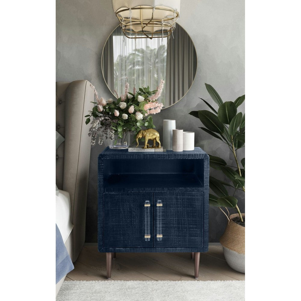 TOV Furniture Marco Lacquer Indigo Side Table