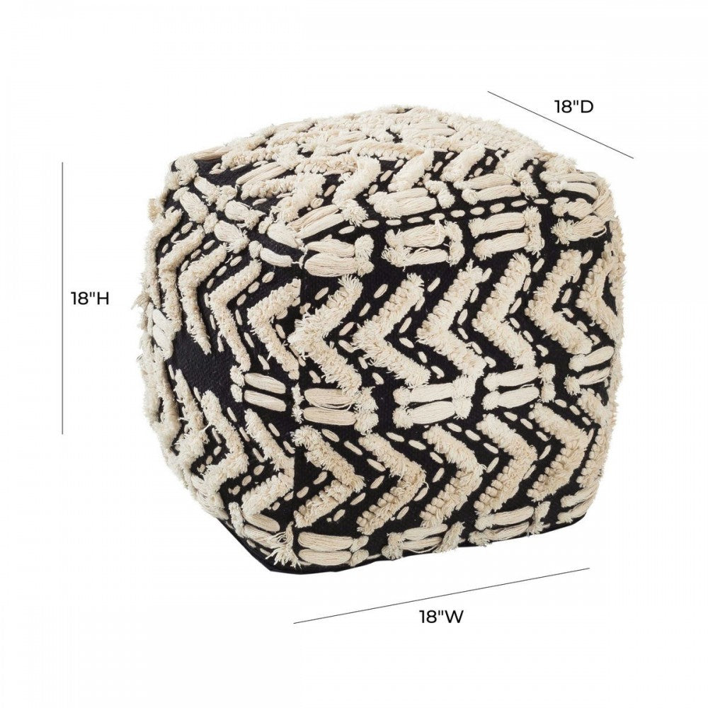 TOV Furniture Mariel Cotton  Pouf