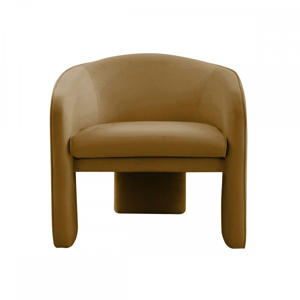 TOV Furniture Marla Cognac Velvet Accent Chair