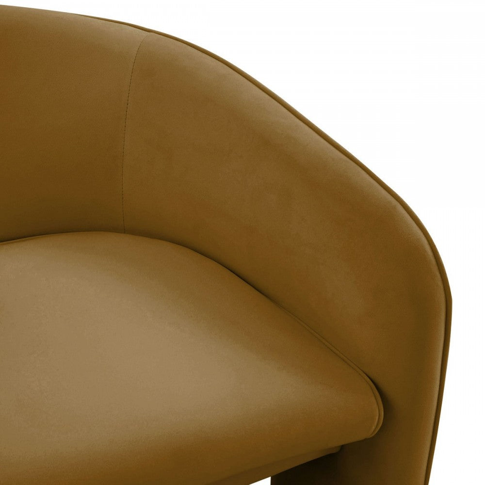 TOV Furniture Marla Cognac Velvet Accent Chair