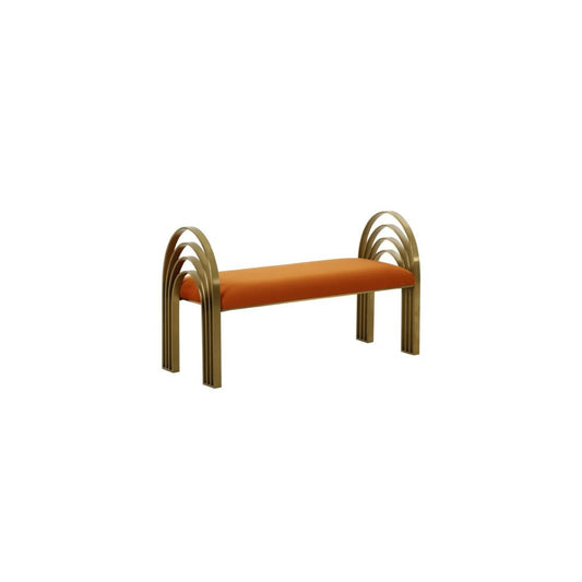 TOV Furniture Mavis Cinnamon Velvet Bench