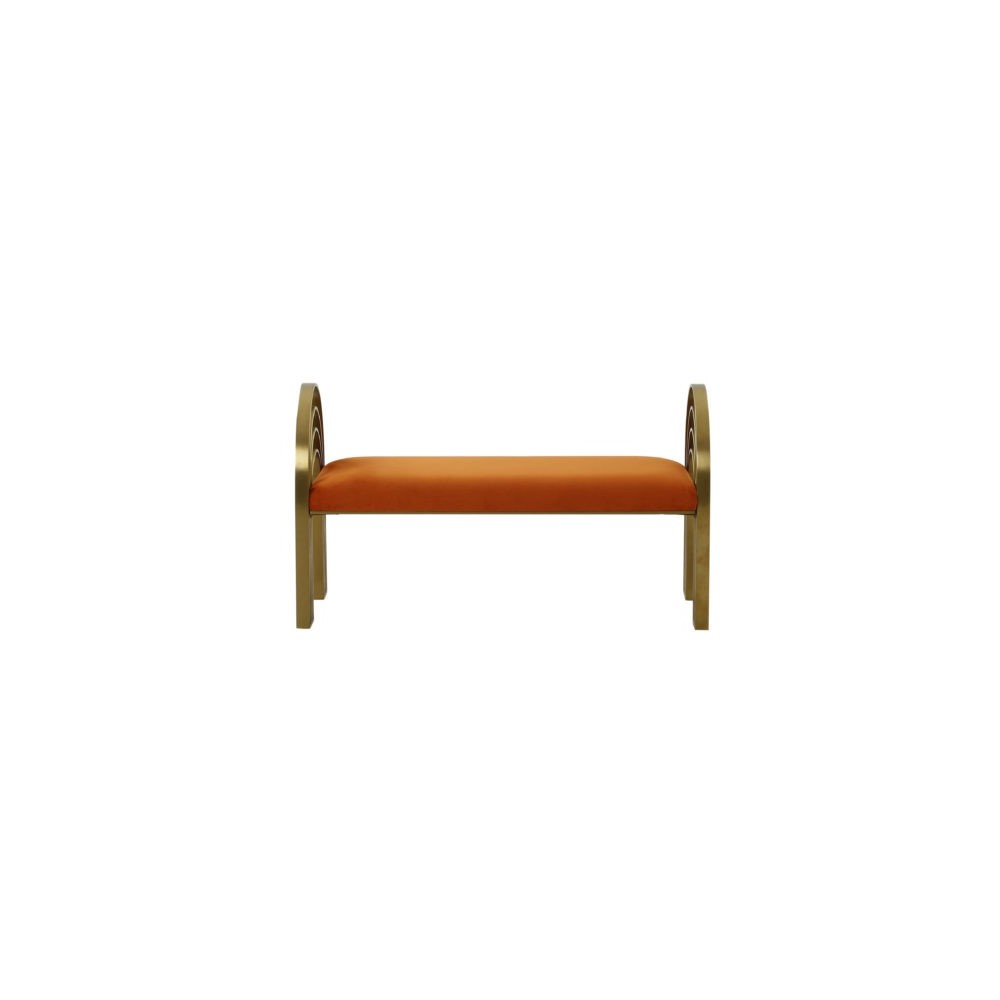 TOV Furniture Mavis Cinnamon Velvet Bench