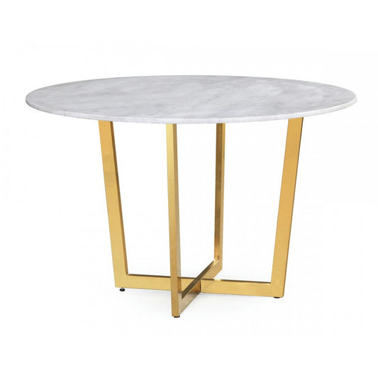 TOV Furniture Maxim White Marble Dining Table