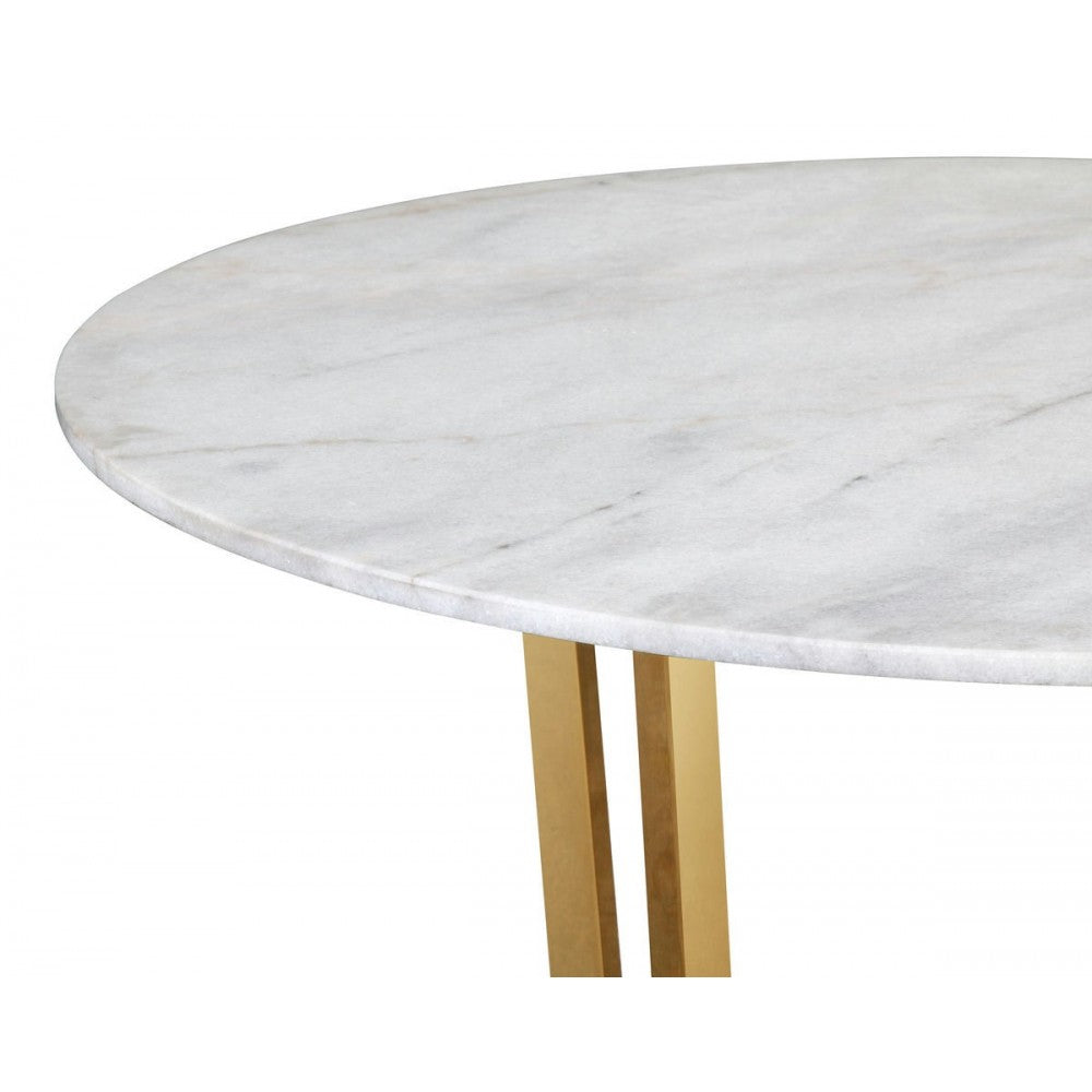 TOV Furniture Maxim White Marble Dining Table