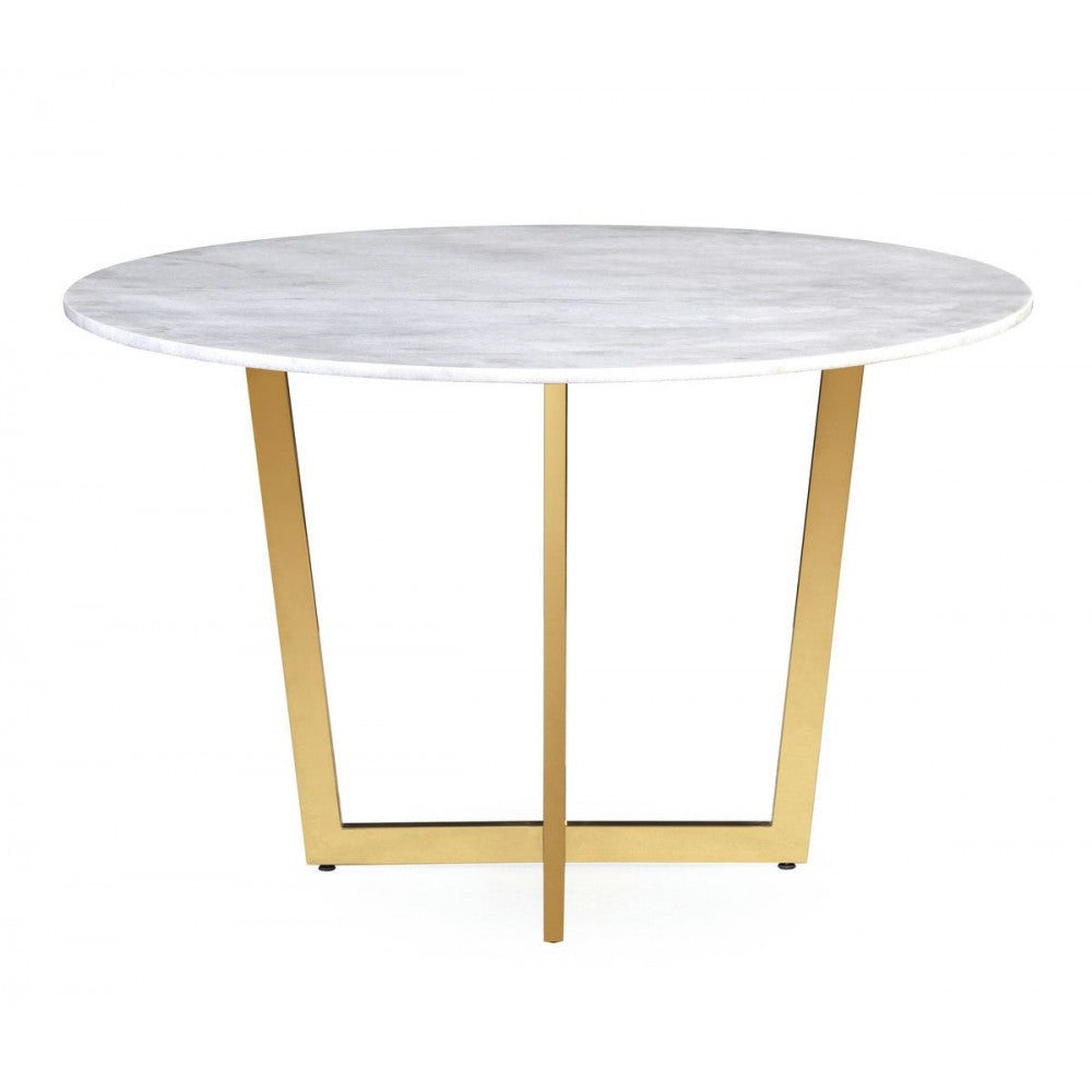 TOV Furniture Maxim White Marble Dining Table