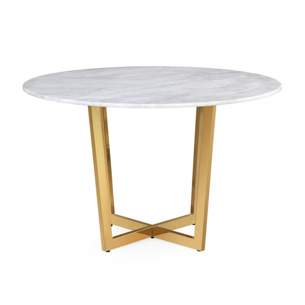 TOV Furniture Maxim White Marble Dining Table