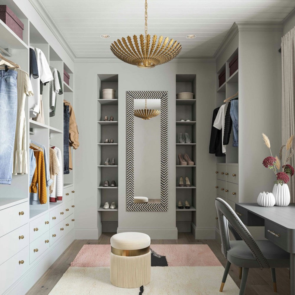 TOV Furniture Melody Cream Tasseled Ottoman