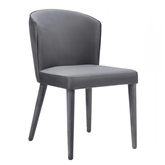 TOV Furniture Metropolitan Gray Velvet Chair