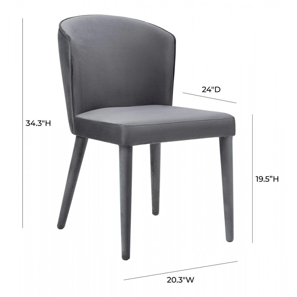 TOV Furniture Metropolitan Gray Velvet Chair