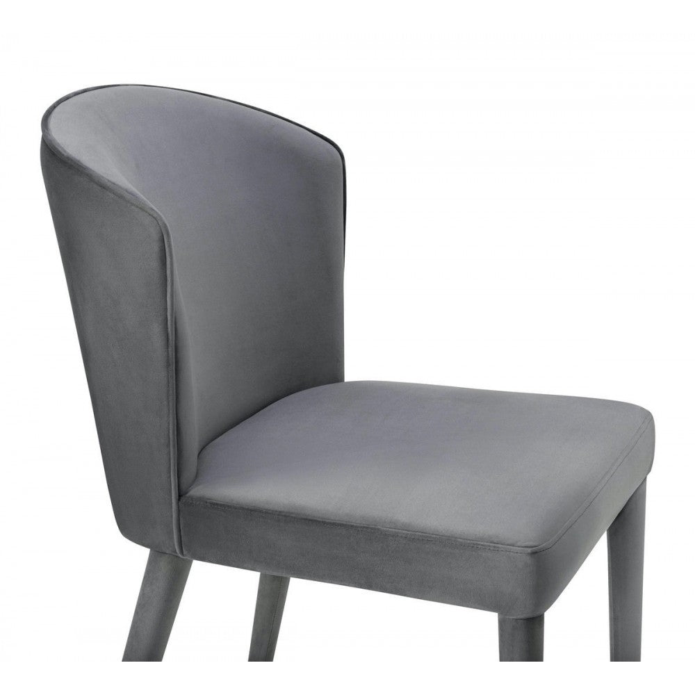 TOV Furniture Metropolitan Gray Velvet Chair