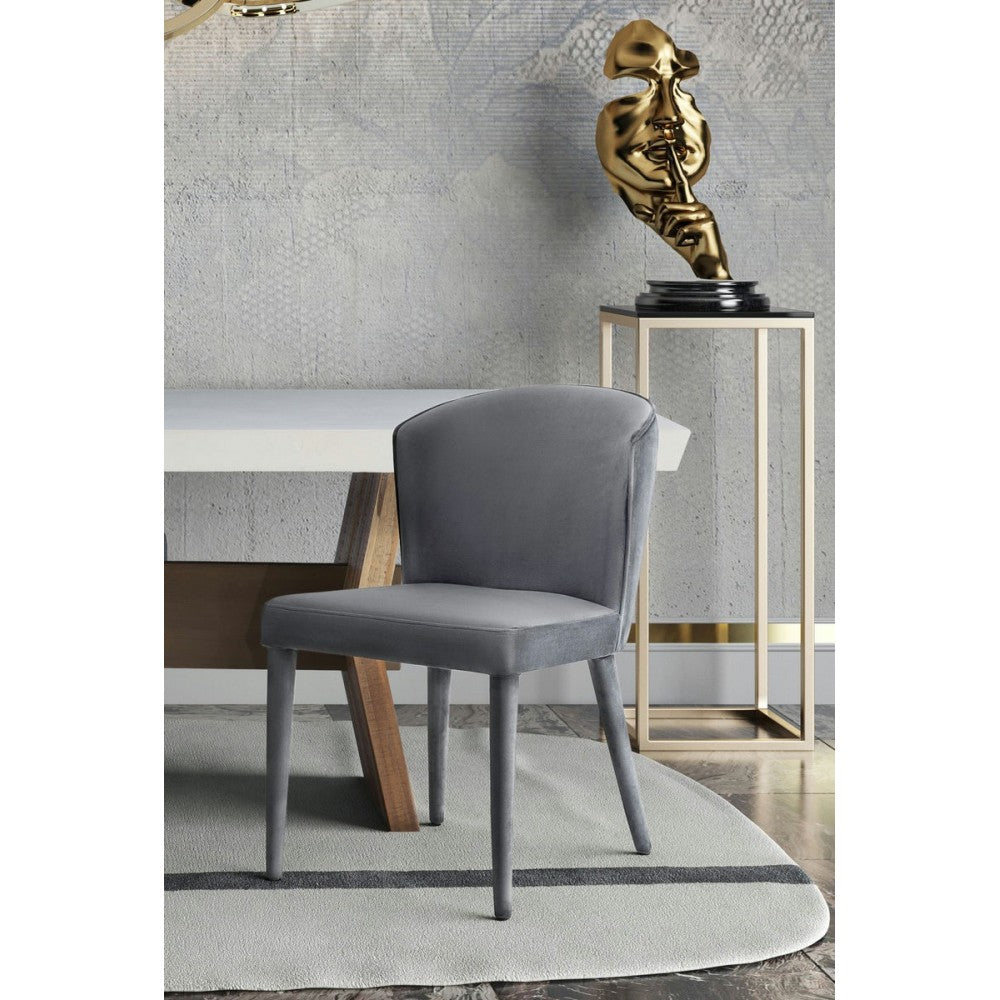 TOV Furniture Metropolitan Gray Velvet Chair