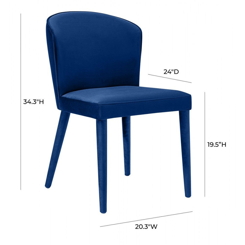 TOV Furniture Metropolitan Navy Velvet Chair