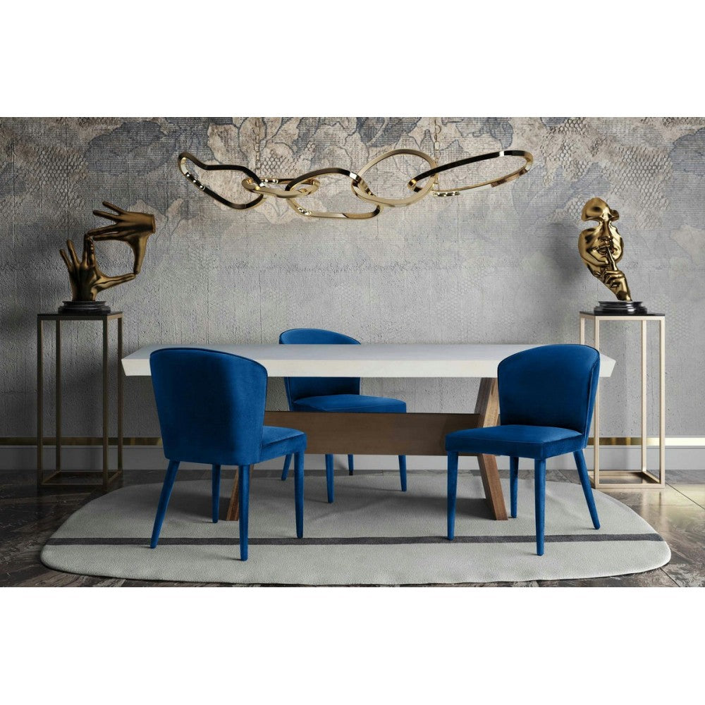 TOV Furniture Metropolitan Navy Velvet Chair