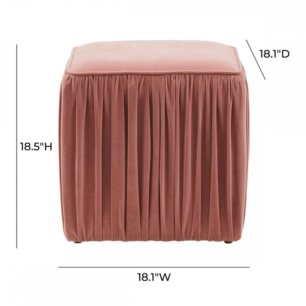 TOV Furniture Morgan Mauve Pleated Ottoman