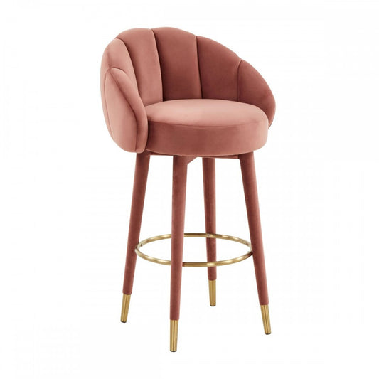 TOV Furniture Myla Salmon Swivel Bar Stool