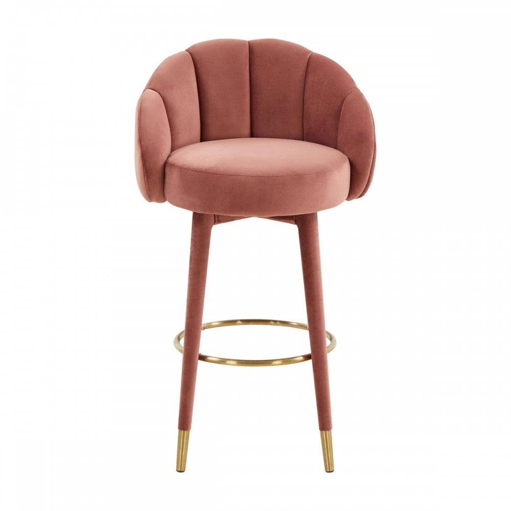 TOV Furniture Myla Salmon Swivel Bar Stool