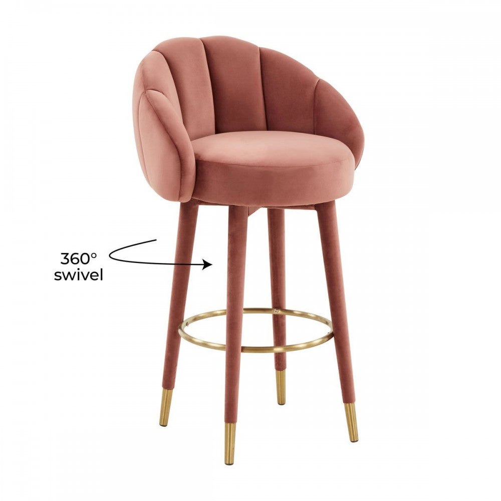 TOV Furniture Myla Salmon Swivel Bar Stool