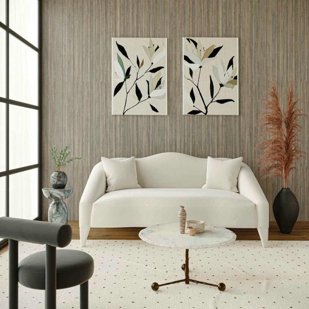 TOV Furniture Naya Cream Velvet Loveseat