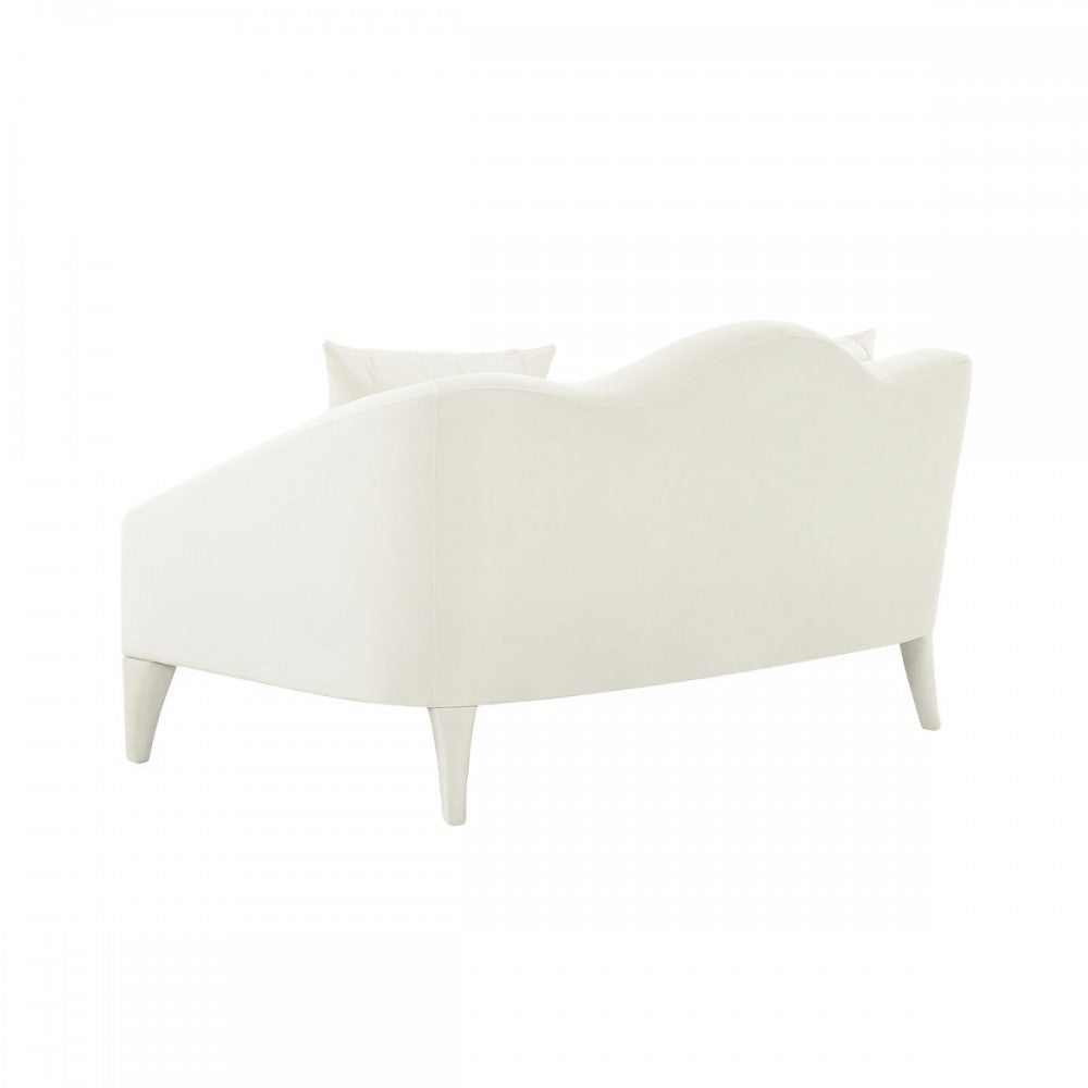TOV Furniture Naya Cream Velvet Loveseat