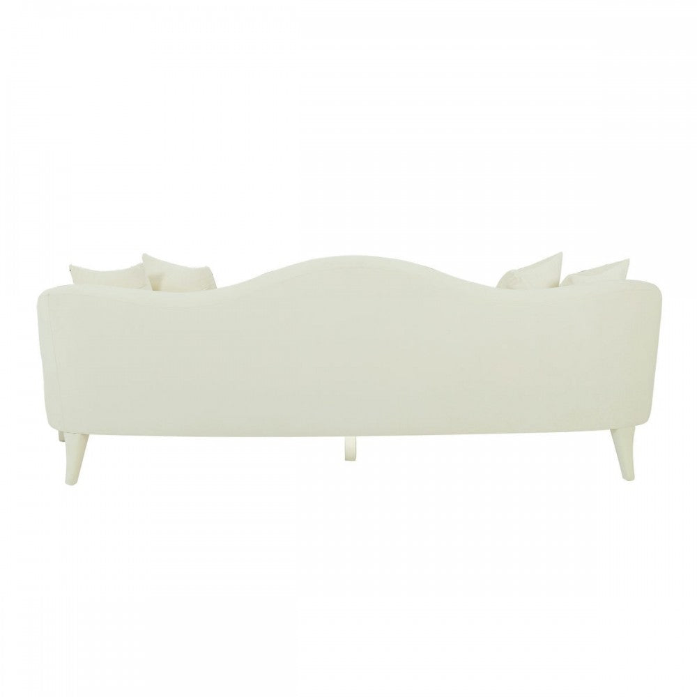 TOV Furniture Naya Cream Velvet Sofa