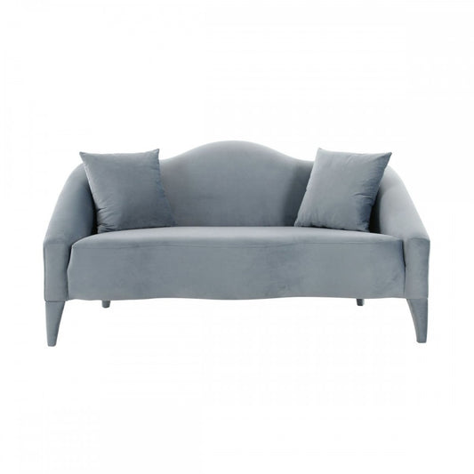 TOV Furniture Naya Sea Blue Velvet Loveseat