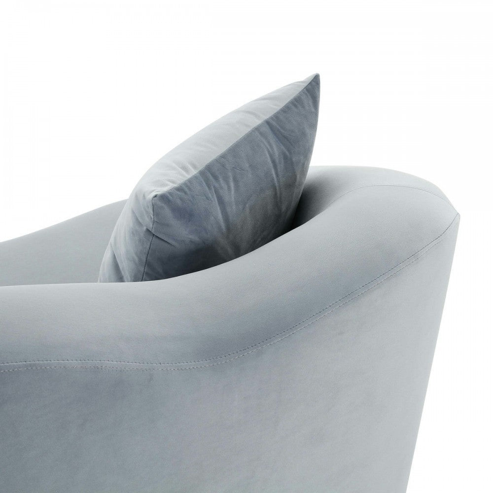 TOV Furniture Naya Sea Blue Velvet Loveseat