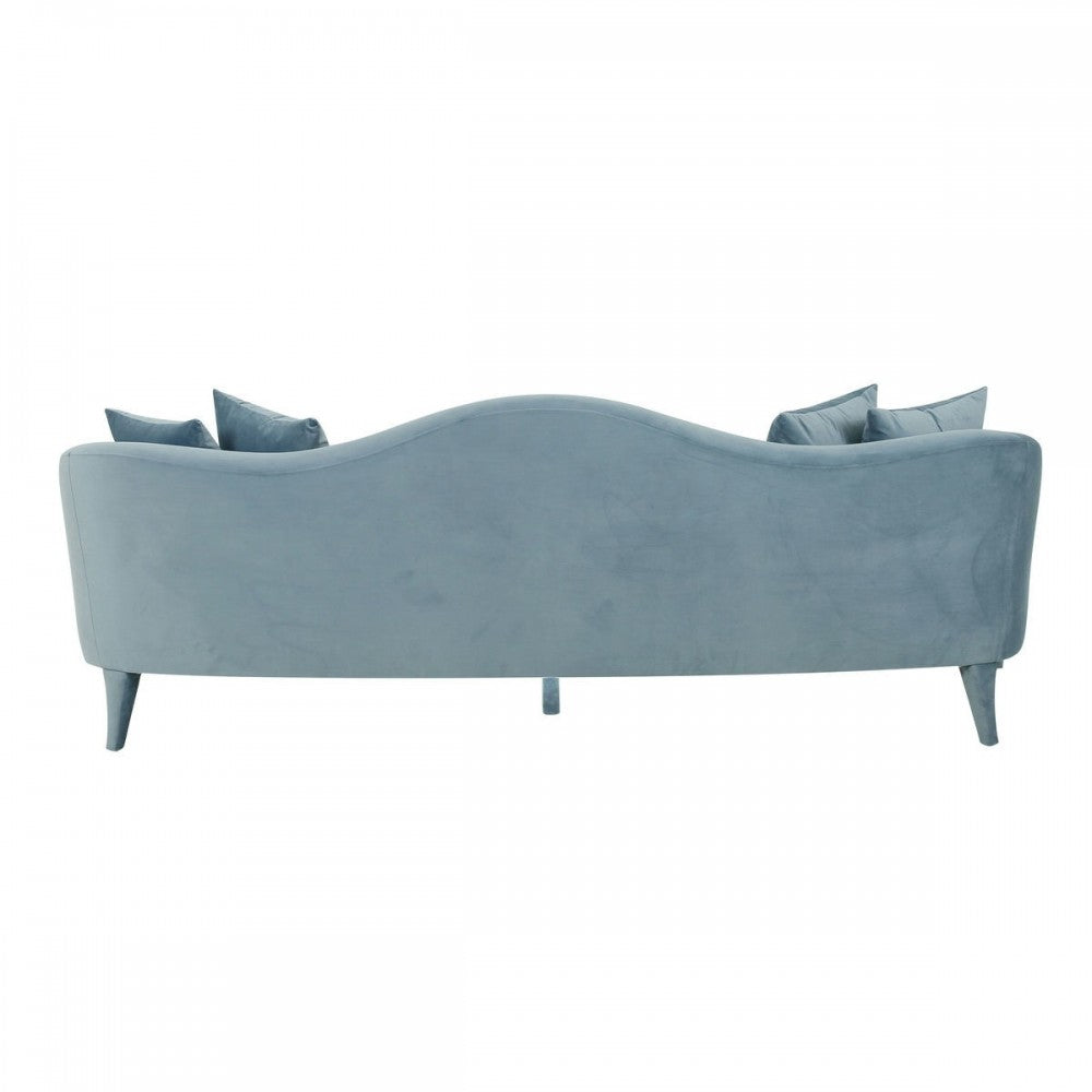 TOV Furniture Naya Sea Blue Velvet Sofa