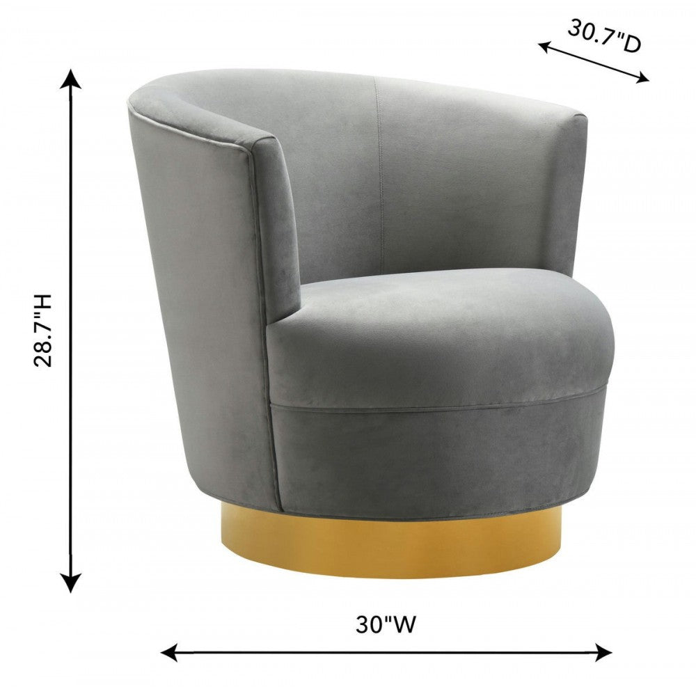 TOV Furniture Noah Gray Swivel Chair