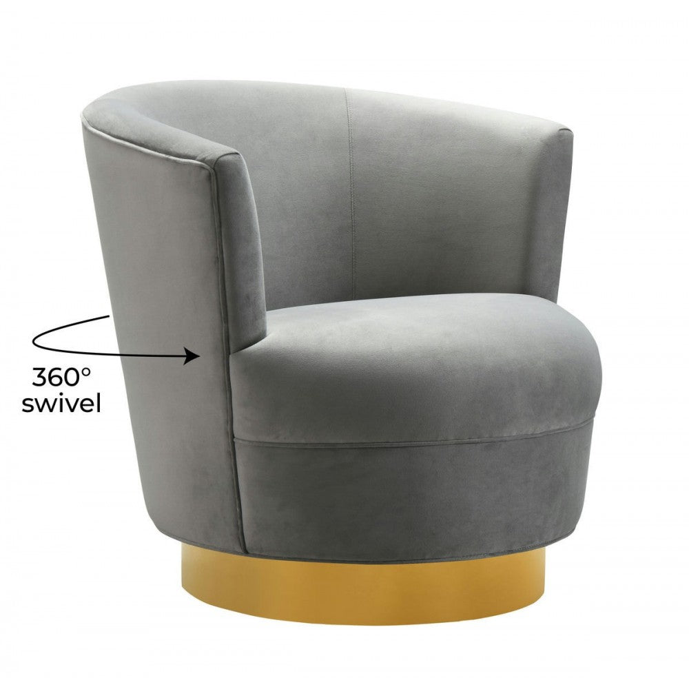 TOV Furniture Noah Gray Swivel Chair