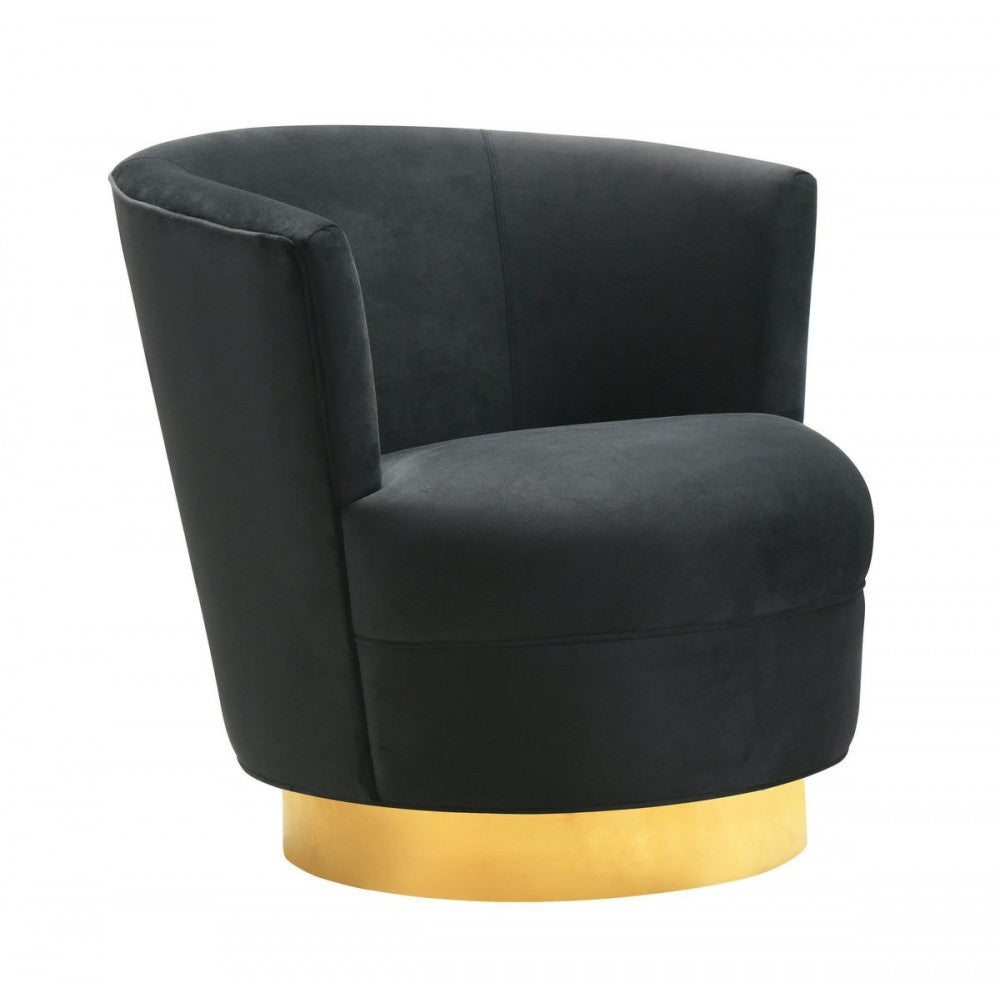 TOV Furniture Noah Black Swivel Chair