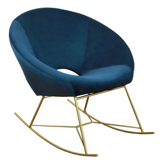 TOV Furniture Nolan Navy Velvet Rocking Chair