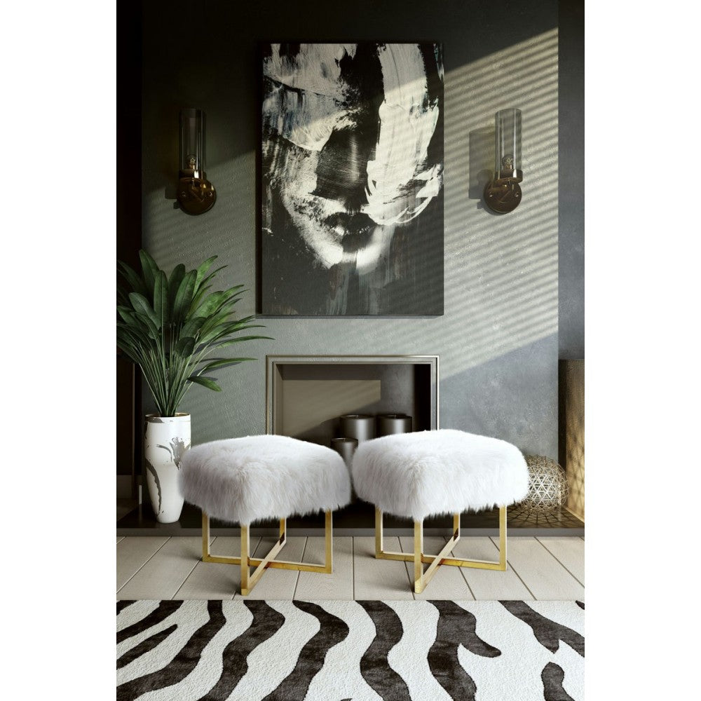 TOV Furniture Nomo Sheepskin Bench