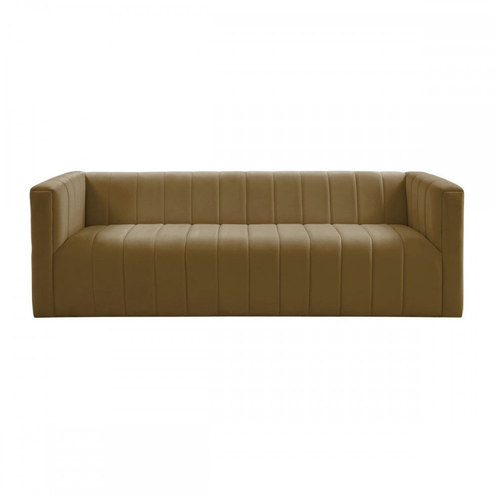 TOV Furniture Norah Cognac Velvet Sofa