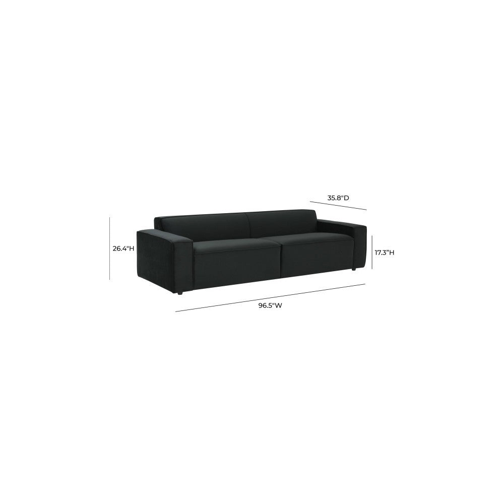 TOV Furniture Olafur Black Velvet Sofa