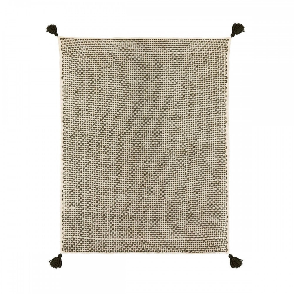 TOV Furniture Paris Cotton Black/White Throw